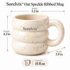 Sorelvix™ Oat Speckle Ribbed Mug