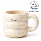 Sorelvix™ Oat Speckle Ribbed Mug