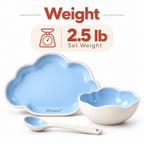 Merqavia™ Cloud Blue Stoneware Dining Set