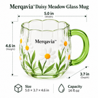 Merqavia™ Daisy Meadow Glass Mug