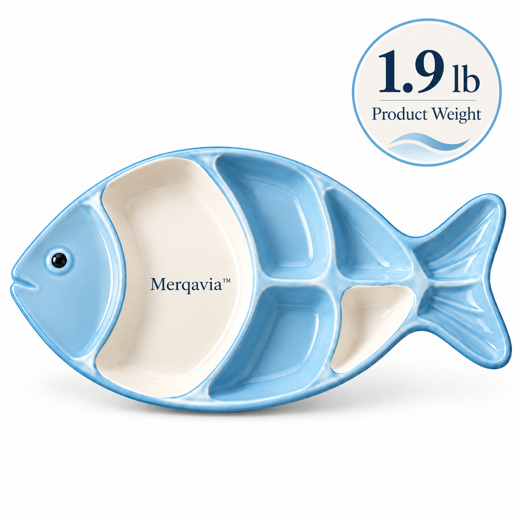 Merqavia™ Coastal Fish Divided Serving Platter