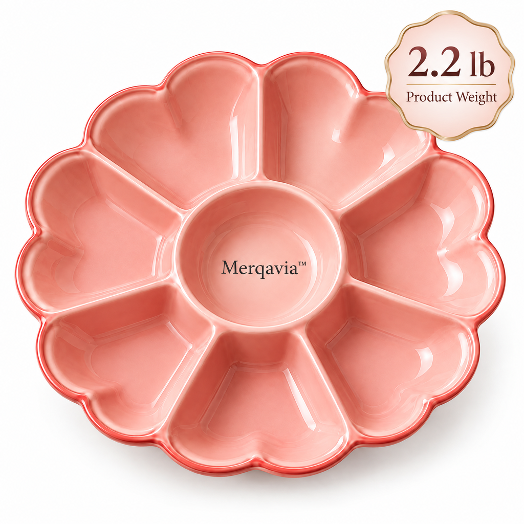 Merqavia™ Blush Bloom Divided Serving Platter