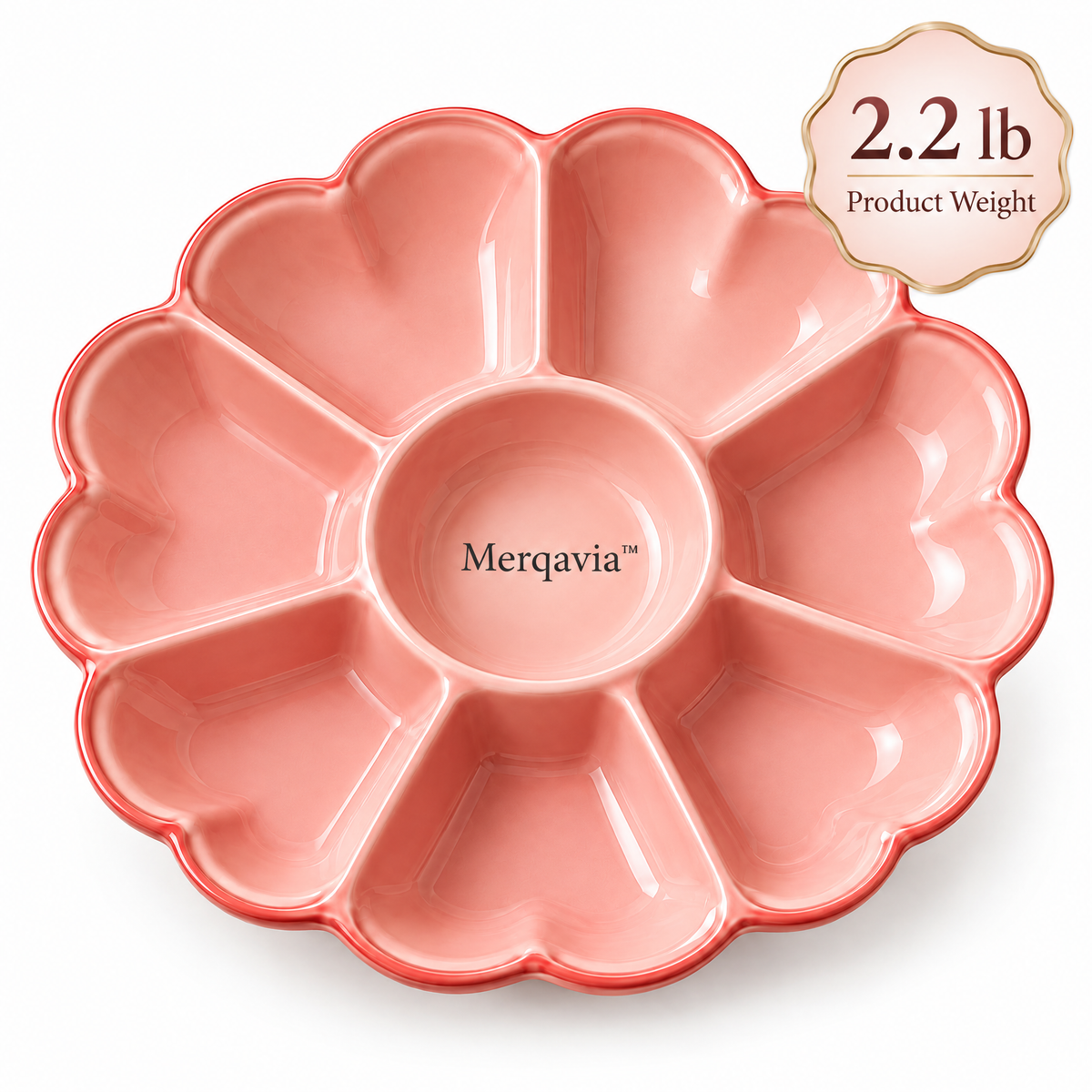 Merqavia™ Blush Bloom Divided Serving Platter
