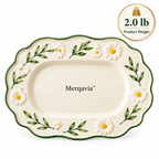 Merqavia™ Daisy Garden Scalloped Serving Platter