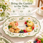 Merqavia™ Daisy Garden Scalloped Serving Platter