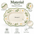 Merqavia™ Daisy Garden Scalloped Serving Platter