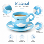 Merqavia™ Sky Cloud Ceramic Cup & Saucer Set