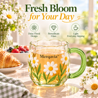 Merqavia™ Daisy Meadow Glass Mug