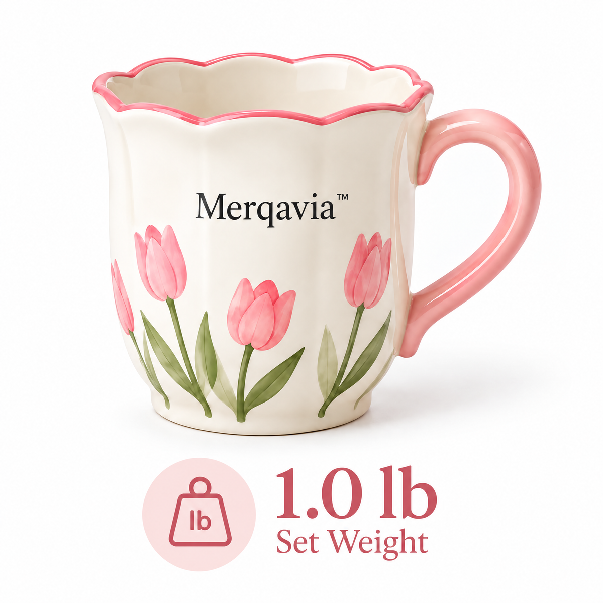 Merqavia™ Tulip Bloom Ceramic Mug