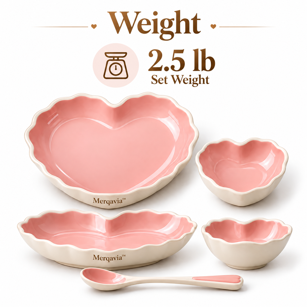 Merqavia™ Blush Heart Stoneware Serving Set