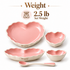 Merqavia™ Blush Heart Stoneware Serving Set