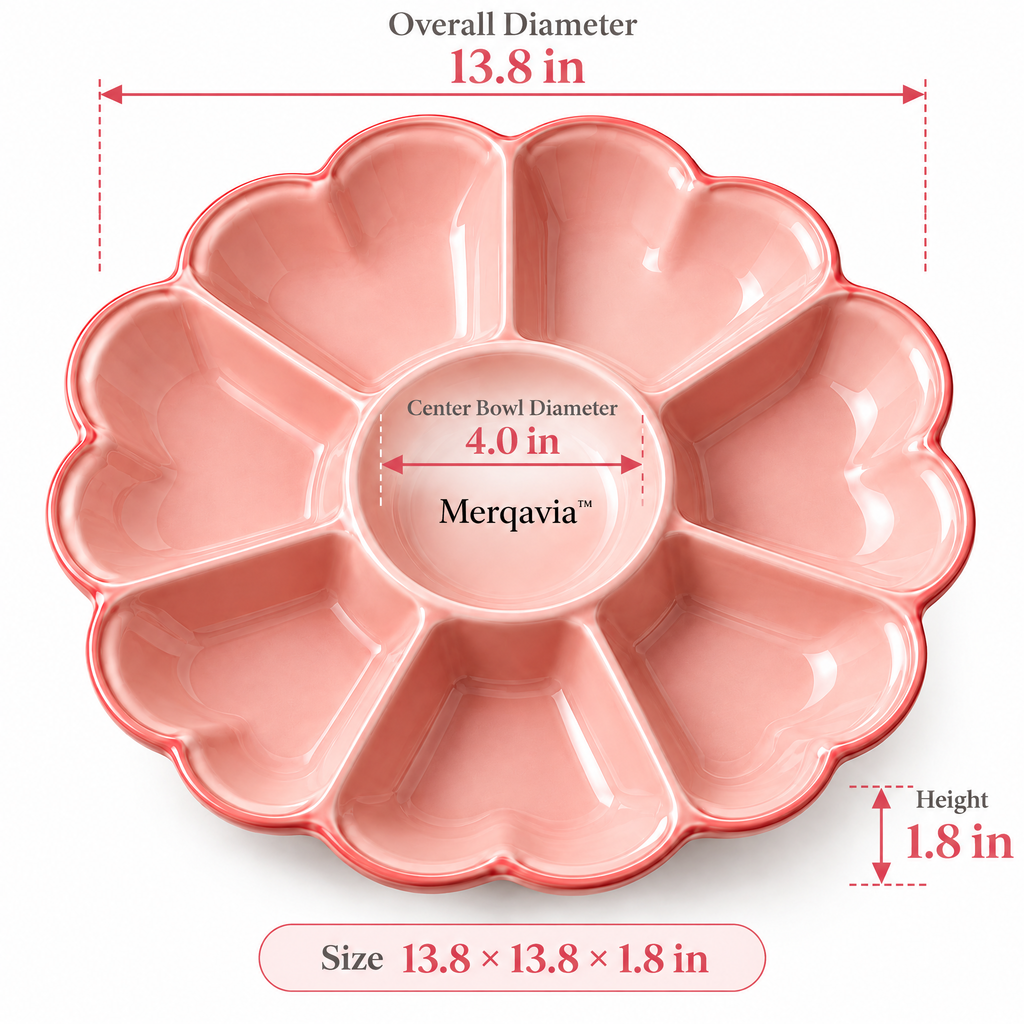 Merqavia™ Blush Bloom Divided Serving Platter