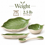 Merqavia™ Verdant Leaf Stoneware Serving Set