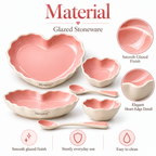 Merqavia™ Blush Heart Stoneware Serving Set