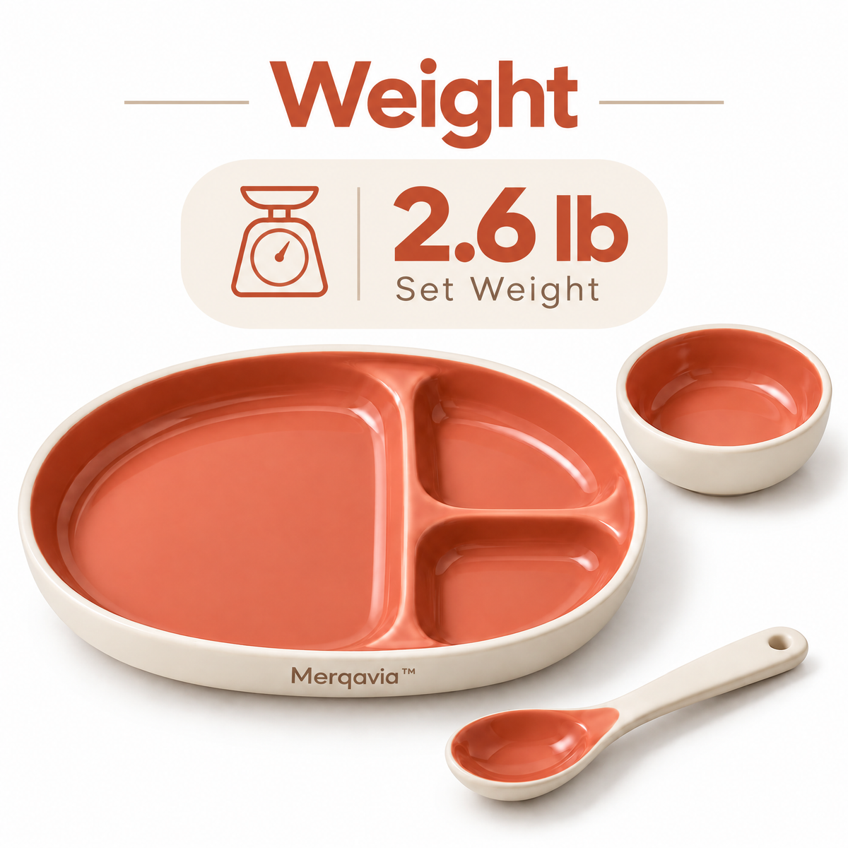 Merqavia™ Everyday 3-Section Stoneware Meal Set