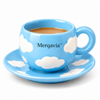 Merqavia™ Sky Cloud Ceramic Cup & Saucer Set