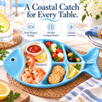 Merqavia™ Coastal Fish Divided Serving Platter