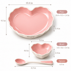 Merqavia™ Blush Heart Stoneware Serving Set