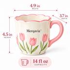 Merqavia™ Tulip Bloom Ceramic Mug
