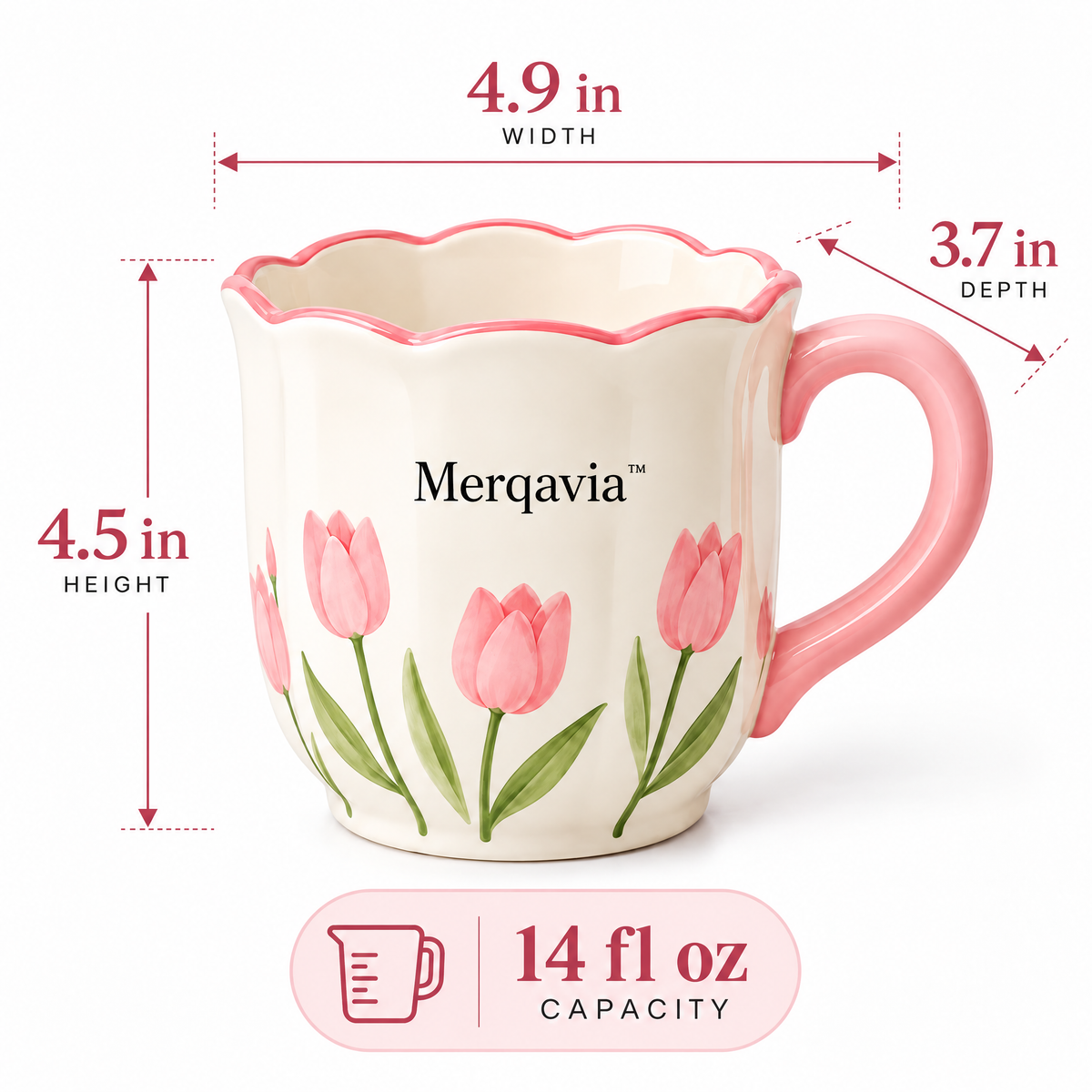 Merqavia™ Tulip Bloom Ceramic Mug
