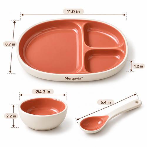 Merqavia™ Everyday 3-Section Stoneware Meal Set
