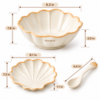 Merqavia™ Coastal Shell Porcelain Serving Set